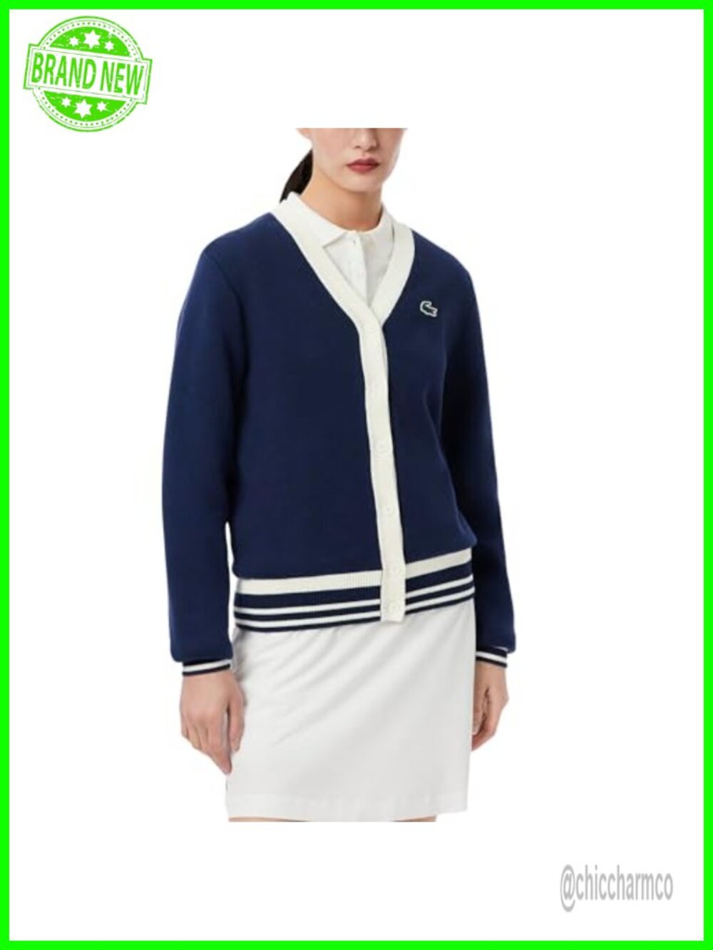 Lacoste Golf Stretch Windbreaker Cardigan